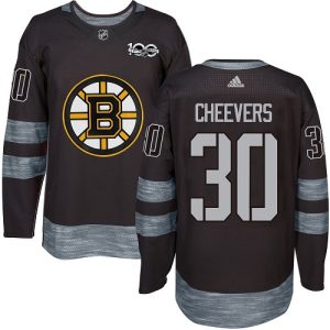 Herren Boston Bruins Eishockey Trikot Gerry Cheevers #30 Authentic Schwarz 1917-2017 100th Anniversary